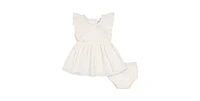 Gerber Toddler Girls Gauze Dress and Diaper Cover, 2 Piece
