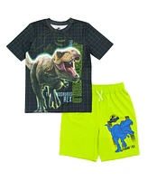 Jurassic World Toddler Boys Park T-Rex T-Shirt and Shorts Outfit Set to