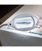 Brightech Lightview Pro Led Gooseneck Standing Magnifier Floor Lamp (1.75x) 3 Diopter