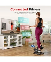 Total Body Smart 2-in-1 Stepper Machine, Total Body Workout, Adjustable Hydraulic, Lcd Monitor, Resistance Bands, Non-Slip Pedals with Optional Smart
