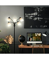 Brightech Medusa 74" Led 5-Light Floor Lamp with Interchangeable Shades