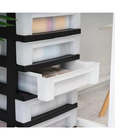 Iris 5-Drawer Storage Cart with Organizer Top