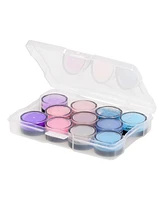 Iris Usa 2 Pack Clear Nail Polish Organizer Case Storage Container with Handle for 44 Bottles, Clear