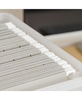 Iris 4 Pack Portable Letter File Box, Clear