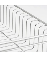 Iris Usa 2-tier Medium-sized Dish Rack with Drain Spout, White