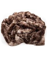 Chanasya Premium Wolf Faux Fur Throw Blanket - Soft, Fuzzy Sherpa & Minky Throw Blanket - For Bed or Couch - 90" x 66” (Twin Size)