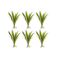 Slickblue Grass Artificial Plant for Compact and Lush Greenery (Set of 6)