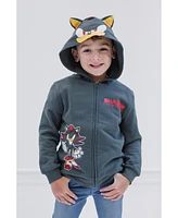 Sega Little Boys Sonic The Hedgehog Fleece Zip Up Hoodie