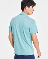 Alfani Alfatech Short Sleeve Marled Polo Shirt, Created for Macy's