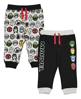 Marvel Baby Boys Avengers Hulk Black Panther Captain America 2 Pack Pants Newborn to