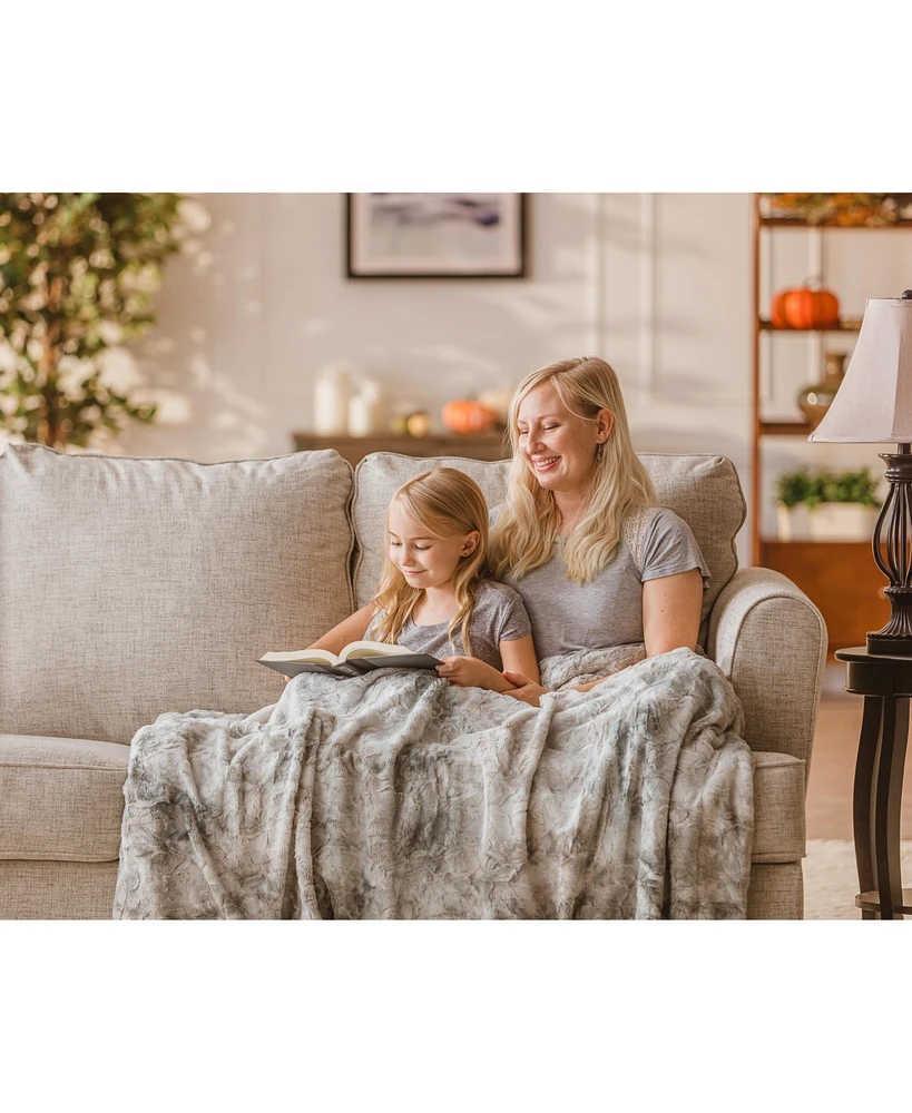 Chanasya Premium Wolf Faux Fur Throw Blanket - Soft