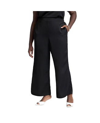 Eloquii Women's Plus Flare Leg Pull On Pant