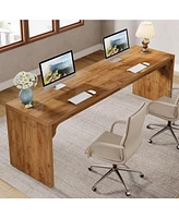 Tribesigns 78.7 Inches Long Computer Desk, Wooden Extra Long Desk Double Desk Workstation, 2 Person Desk for Home Office, Large Writing Desk for 2 Peo