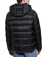 Guess Men's Adam Puffer Jacket with Removable Hood