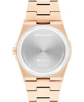 Movado Women's Bold Quest Swiss Quartz Ionic Plated Rose Gold Steel Watch 35mm - Rose