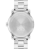 Movado Men's Bold Access Swiss Quartz Stainless Steel Watch 41mm - Silver