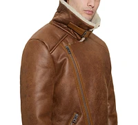 Guess Men's Toni Asymmetrical Faux Leather Jacket