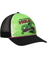 Lids Big Boys and Girls Green/Black Hulk Foam Trucker Adjustable Hat