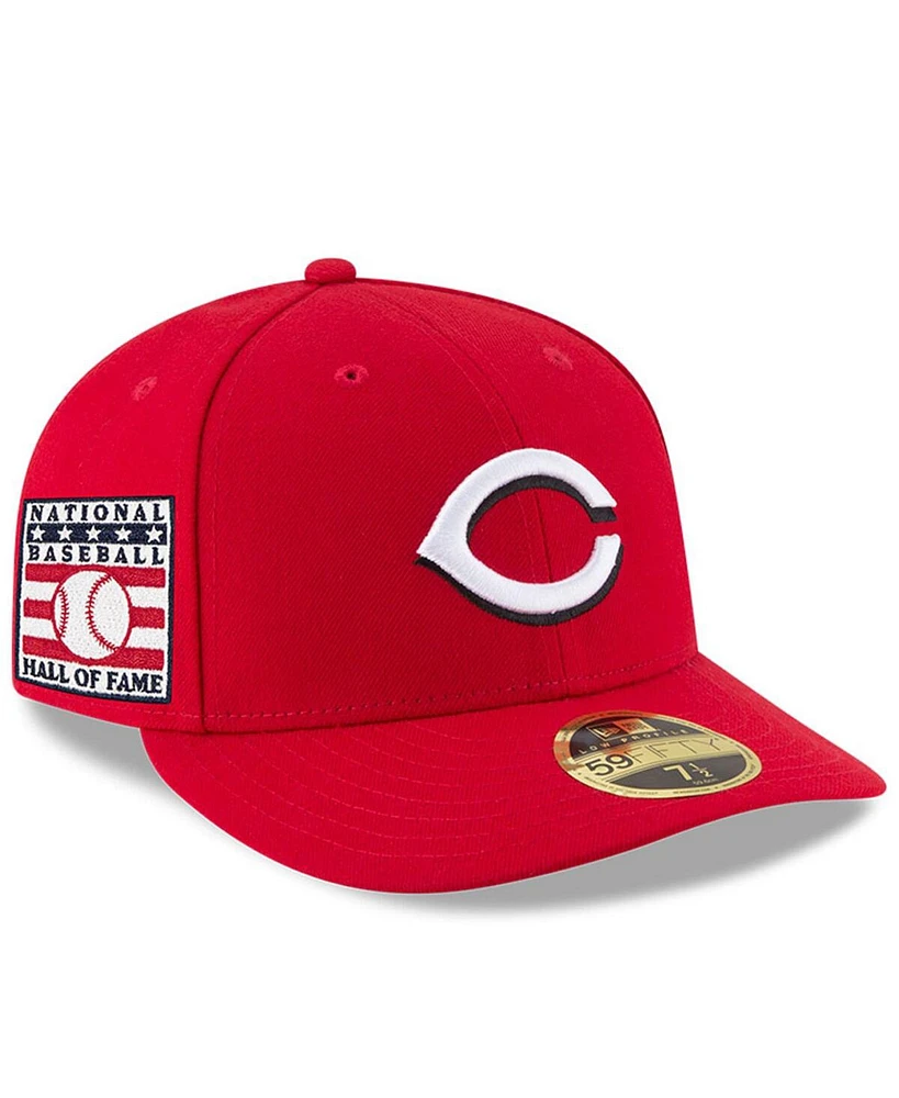 New Era Men's Red Cincinnati Reds National Baseball Hall of Fame Low Profile 59FIFTY Fitted Hat