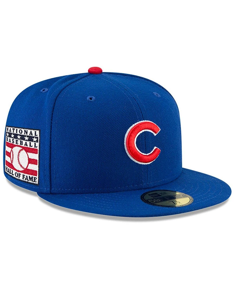 New Era Men's Royal Chicago Cubs National Baseball Hall of Fame 59FIFTY Fitted Hat