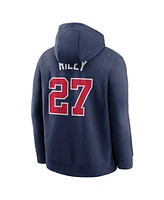 Nike Men's Austin Riley Navy Atlanta Braves Player Name Number Club Pullover Hoodie