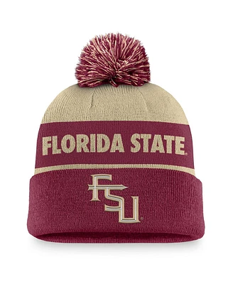 Nike Men's Gold/Garnet Florida State Seminoles Primetime Peak Cuffed Knit Hat with Pom