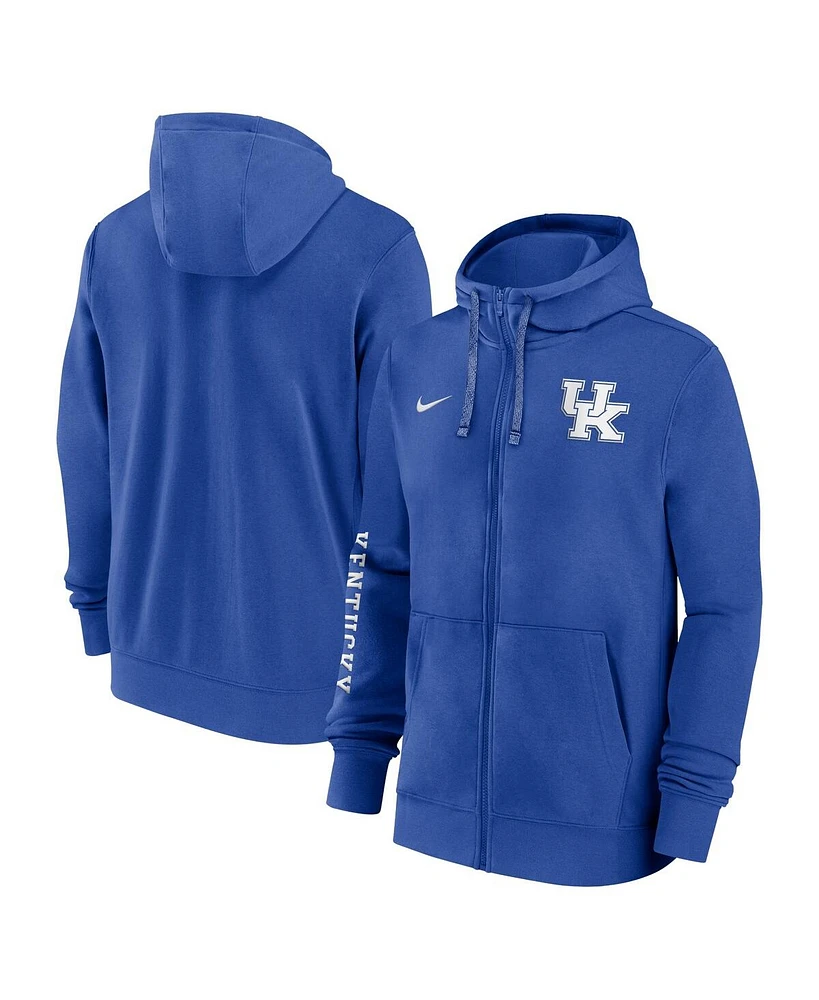 Nike Men's Royal Kentucky Wildcats 2024 Sideline Full-Zip Hoodie