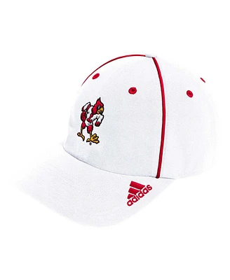 Adidas Men's White Louisville Cardinals Locker Room Athlete Pack Slouch Adjustable Hat