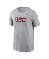 Nike Men's Heather Gray Usc Trojans Primetime Evergreen Wordmark T-Shirt