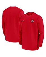 Nike Men's Scarlet Ohio State Buckeyes 2024 Sideline Coaches Long Sleeve Top