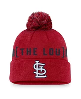 Nike Men's Red St. Louis Cardinals Hometown Peak Cuffed Knit Hat with Pom