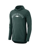 Nike Men's Green Michigan State Spartans Campus Performance Tri-Blend Long Sleeve Hoodie T-Shirt