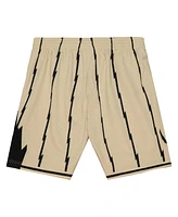 Mitchell & Ness Men's Khaki Toronto Raptors 1998-99 Hardwood Classics Swingman Shorts