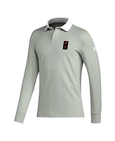 Adidas Men's 2023 Player Gray D.c. United Travel Long Sleeve Polo