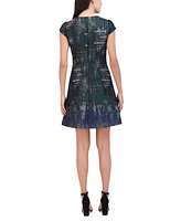 Vince Camuto Women's Jacquard Fit & Flare Mini Dress