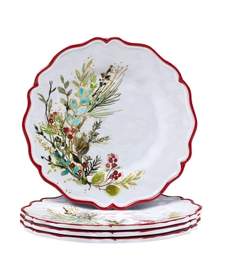 Certified International Christmas Gatherings Salad Plates, Set of 4