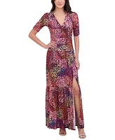 Vince Camuto Women's V-Neck Front-Shirred Maxi Dress