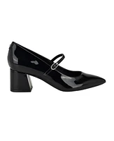 Calvin Klein Women's Leora Block Heel Pointy Toe Dress Pumps