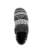 Muk Luks Men's Marcel Slipper, Ebony/Charcoal, L (12-13)