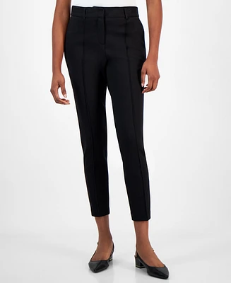 Tahari Asl Women's Ponte Seamed-Front Ankle Pants