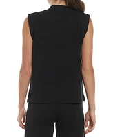 Three Dots Women's Kate Mock Neck Sleeveless Knit Top