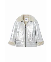 Desigual Girls Girls's Metallic shearling jacket