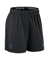 Nike Women's Black Miami Marlins Authentic Collection Knit Shorts