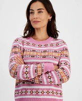 Style & Co Petite Magical Fair Isle Pullover Sweater, Created for Macy's