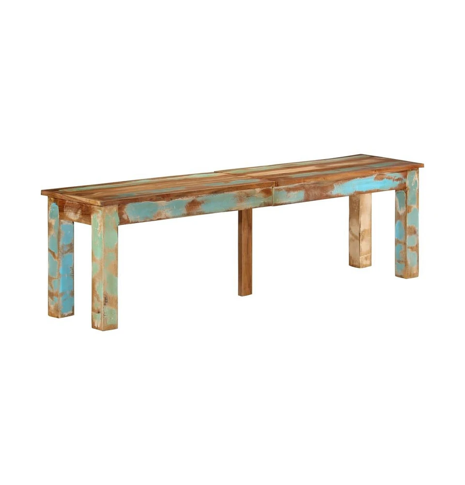 vidaXL Bench 63"x13.8"x18.1" Solid Reclaimed Wood