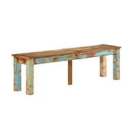 vidaXL Bench 63"x13.8"x18.1" Solid Reclaimed Wood