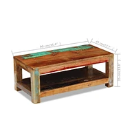 vidaXL Coffee Table Solid Reclaimed Wood 35.4"x17.7"x13.8"