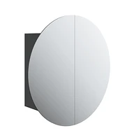 vidaXL Bathroom Cabinet with Round Mirror&Led 15.7"x15.7"x6.9