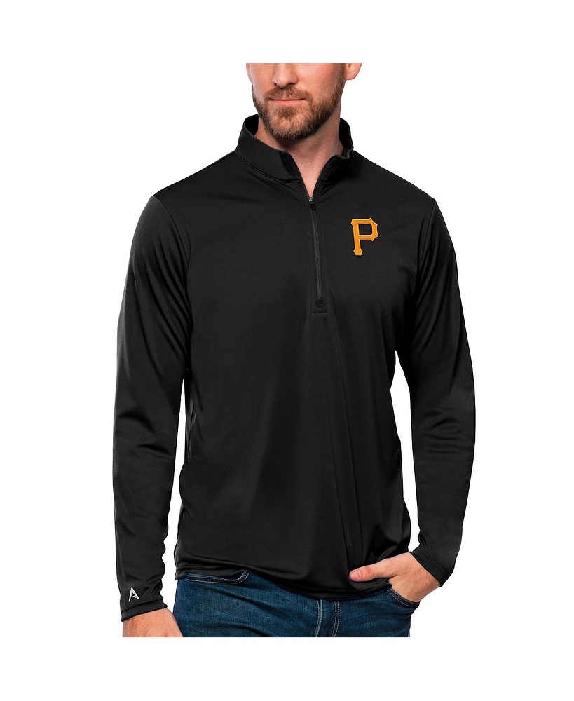 Antigua Men's Pittsburgh Pirates Tribute Quarter-Zip Pullover Top