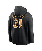 Nike Men's Roberto Clemente Black Pittsburgh Pirates Player Name Number Club Pullover Hoodie